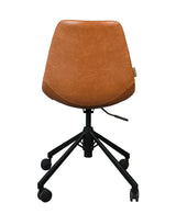 Dutchbone Franky Office chair with synthetic leather, Brown