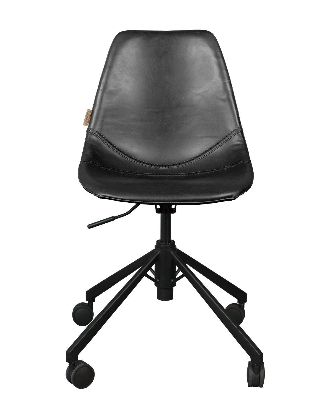 Dutchbone Franky Office chair with synthetic leather, Black