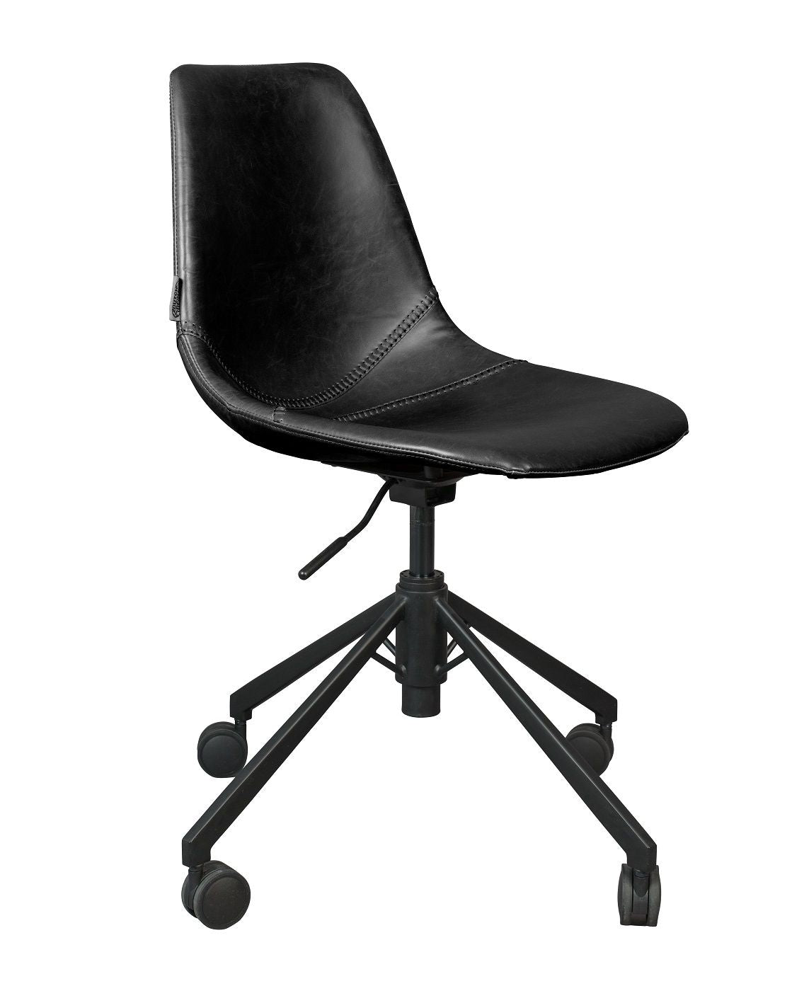 Dutchbone Franky Office chair with synthetic leather, Black