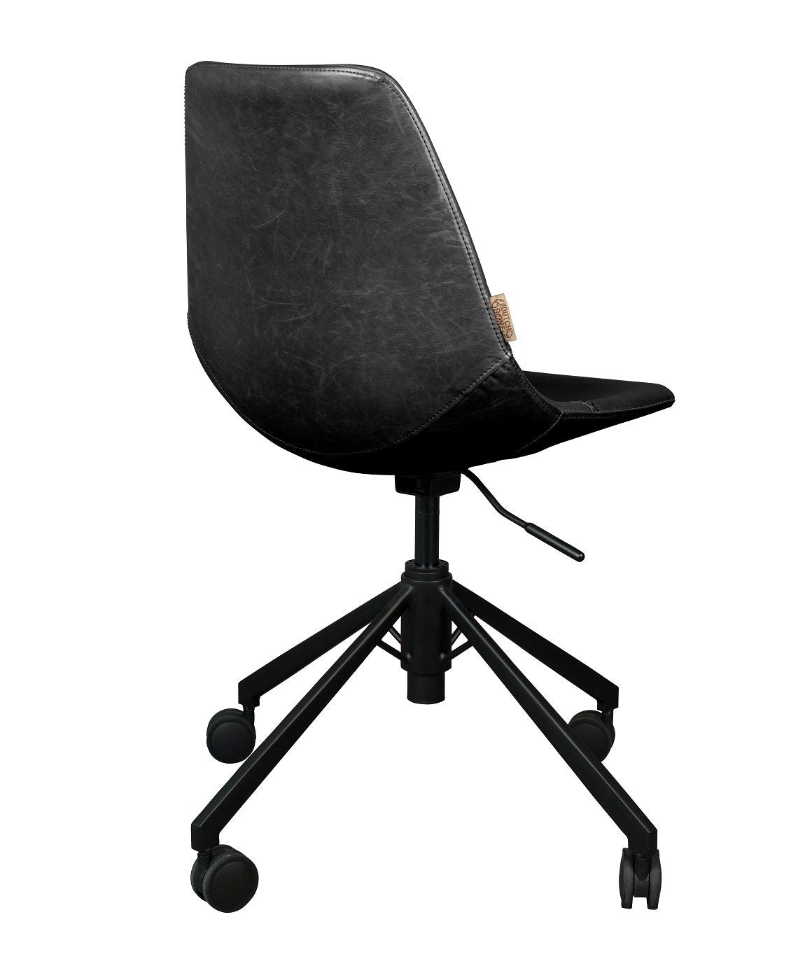 Dutchbone Franky Office chair with synthetic leather, Black