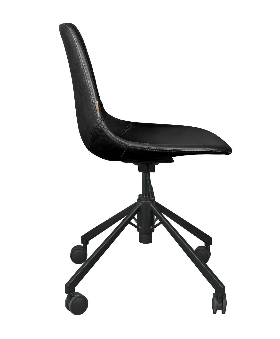 Dutchbone Franky Office chair with synthetic leather, Black