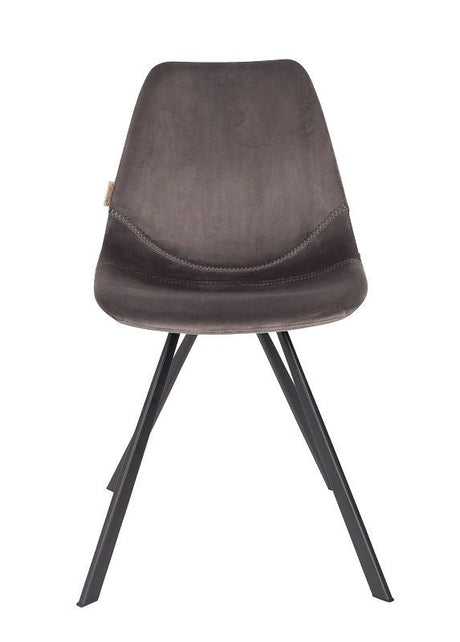 Dutchbone Franky Dining Chair, Gray velvet