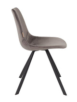 Dutchbone Franky Dining Chair, Gray velvet