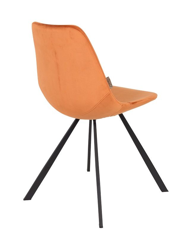 Dutchbone Franky Dining Chair, Orange velvet