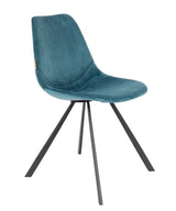 Dutchbone Franky Dining Chair, Petrol velour