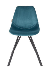 Dutchbone Franky Dining Chair, Petrol velour