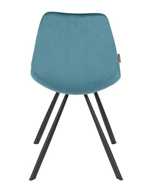 Dutchbone Franky Dining Chair, Petrol velour