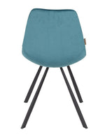 Dutchbone Franky Dining Chair, Petrol velour