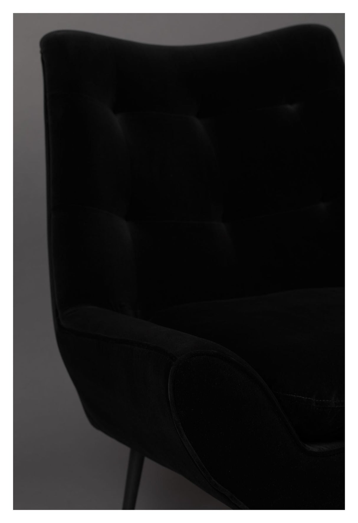 Dutchbone Glodis Lounge Chair, Nero