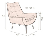 Dutchbone Glodis Lounge Chair, Whiskey