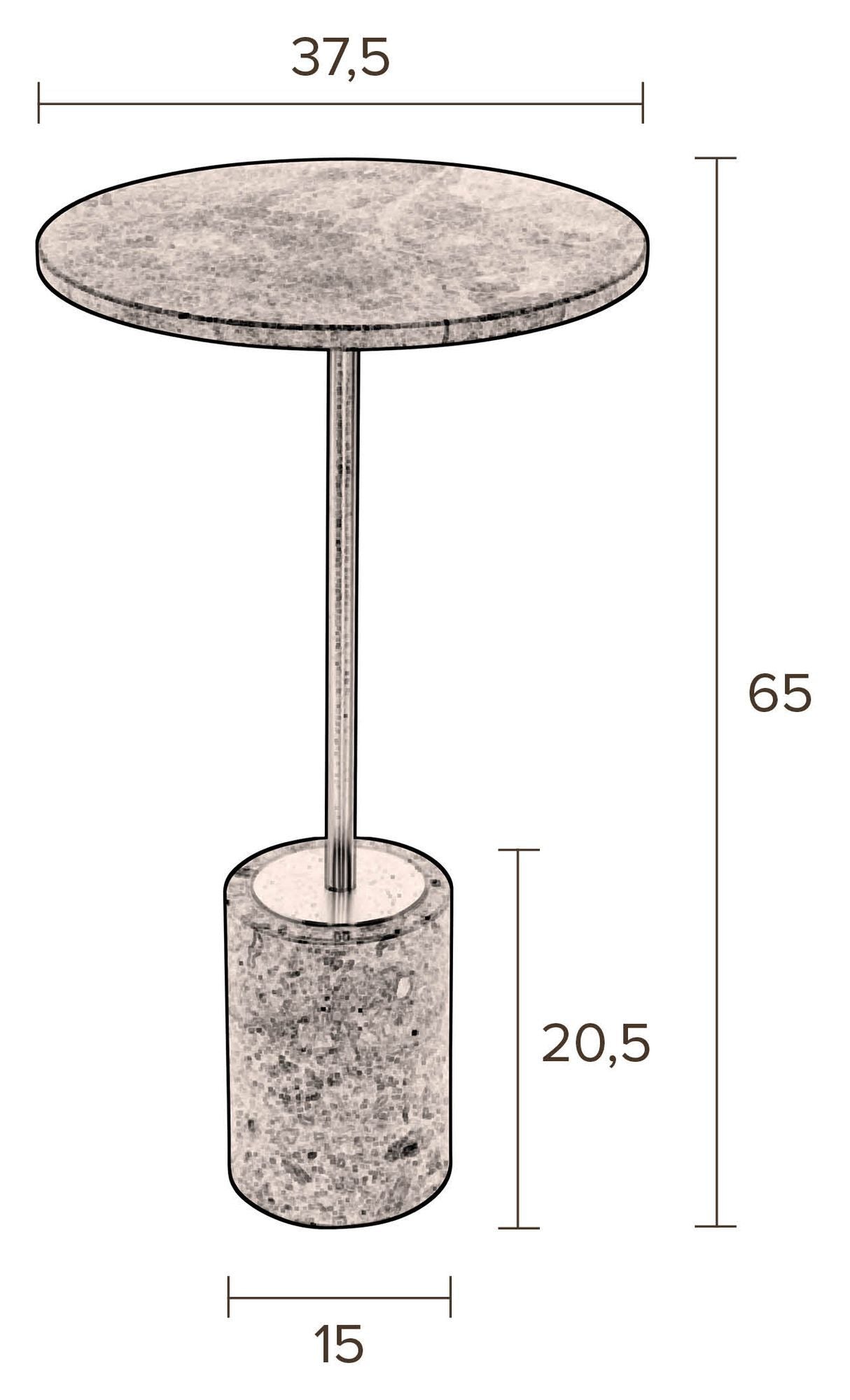 Dutchbone Gunnar Side Table, Green Marble