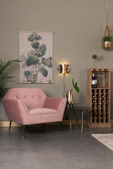 Dutchbone Kate Lounge Chair, Pink clay