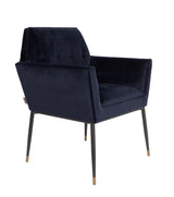 Dutchbone Kate Dining chair with armrests Deep blue