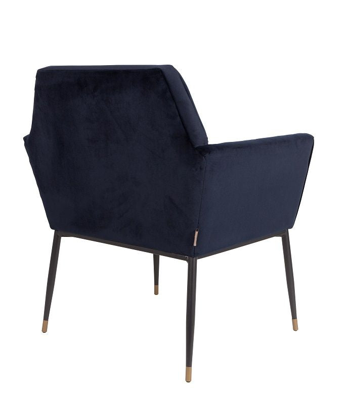 Dutchbone Kate Dining chair with armrests Deep blue