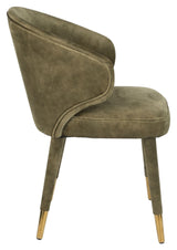 Dutchbone Lunar Dining Chair, Moss Velour