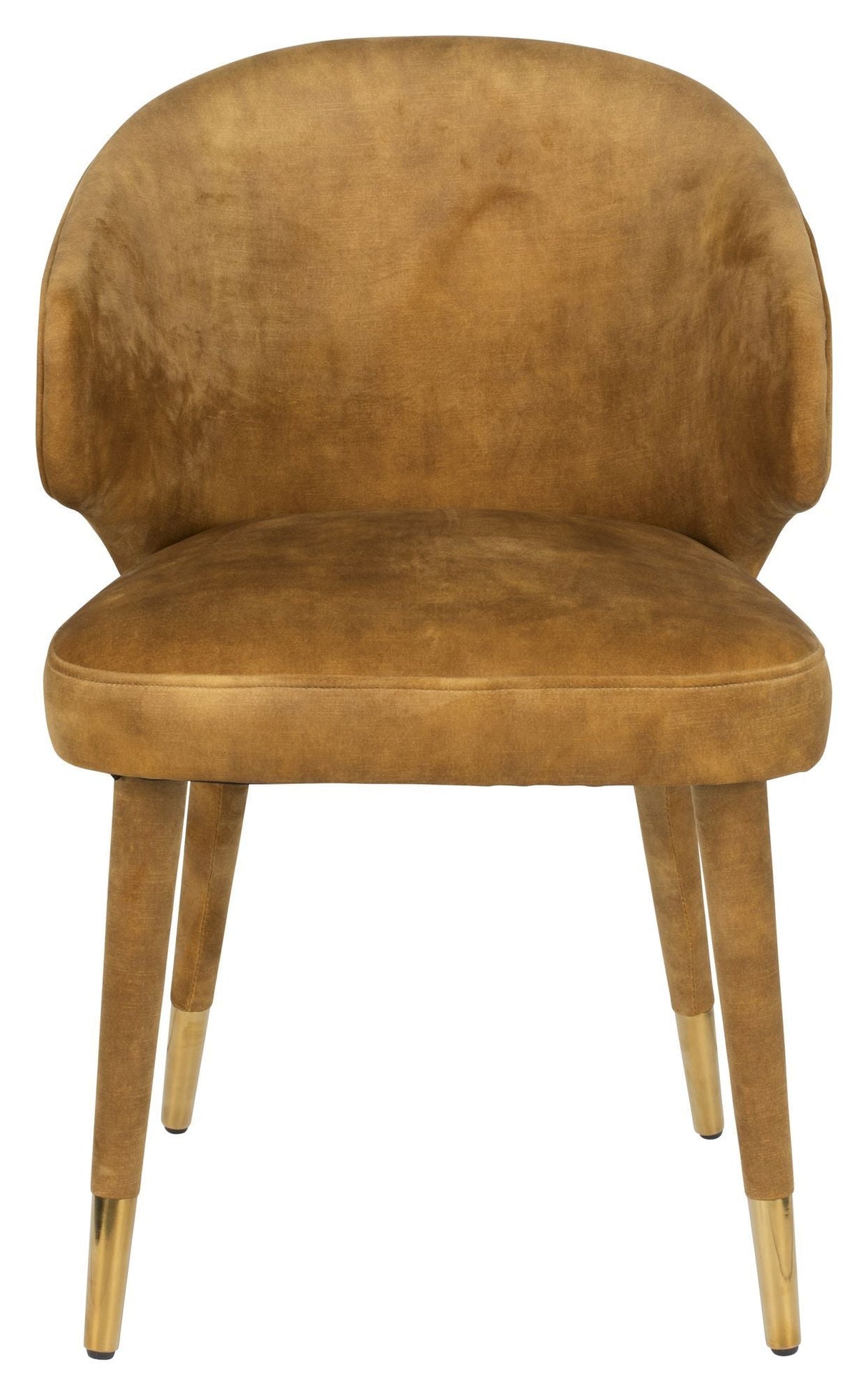 Dutchbone Lunar Dining Chair, Okker Velour