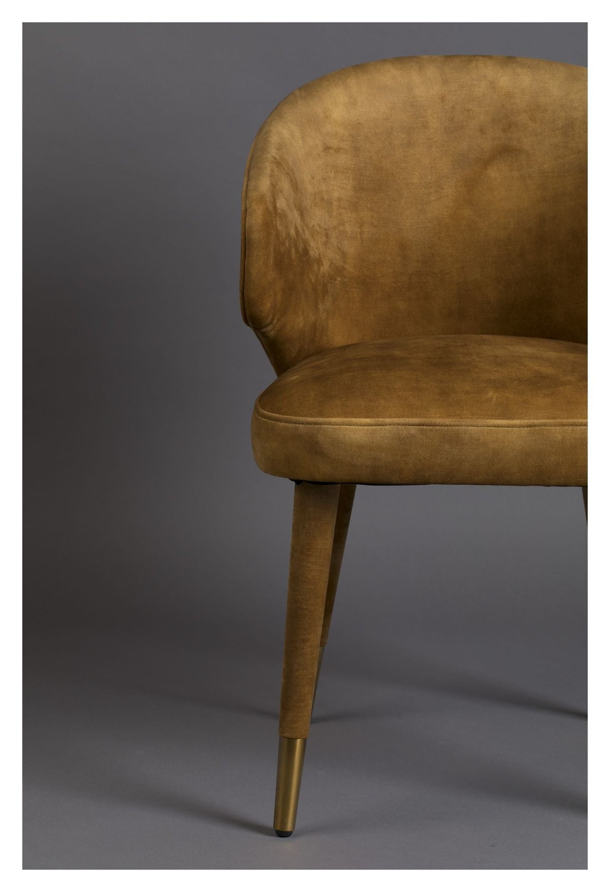 Dutchbone Lunar Dining Chair, Okker Velour