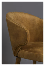 Dutchbone Lunar Dining Chair, Okker Velour