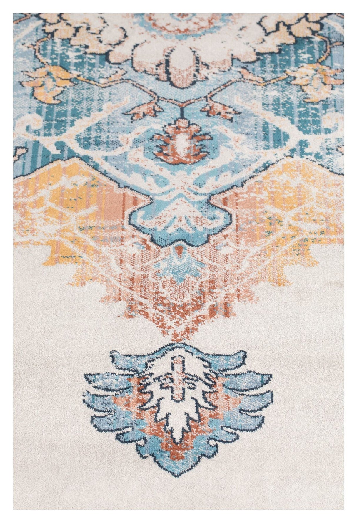 Dutchbone Mahal Rug - Blue/Brick, 170x240