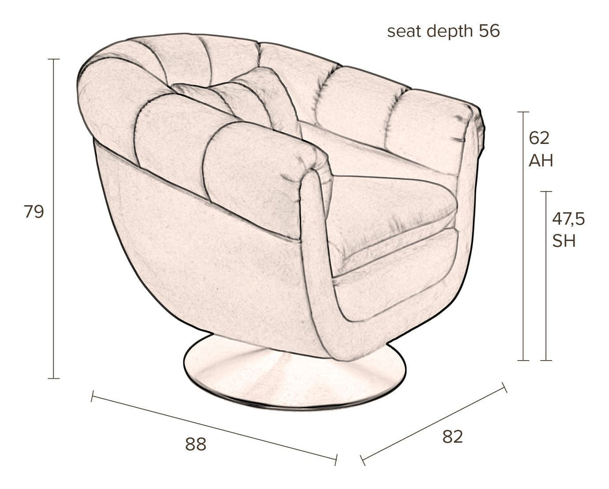 Dutchbone Member Lounge Chair - Whiskey