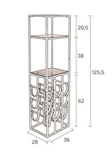 Dutchbone Mil Wine Rack with Shelves Gray/Green