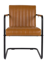 Dutchbone Stitched Dining Chair, Cognac