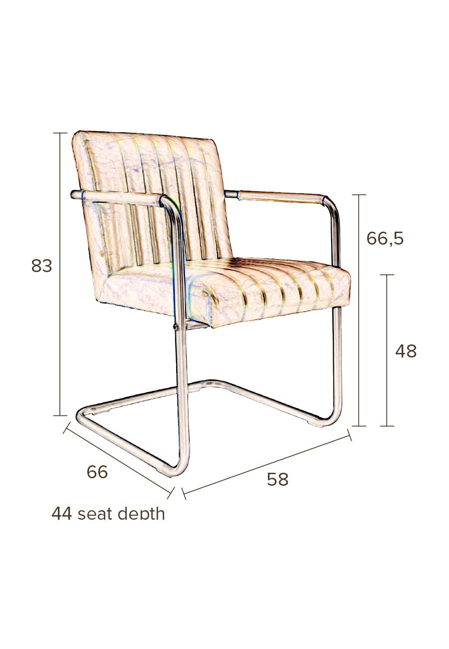 Dutchbone Stitched Dining Chair, Gray