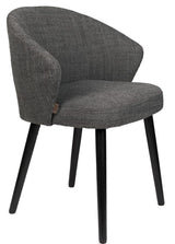 Dutchbone Waldo Dining Chair, Dark Gray