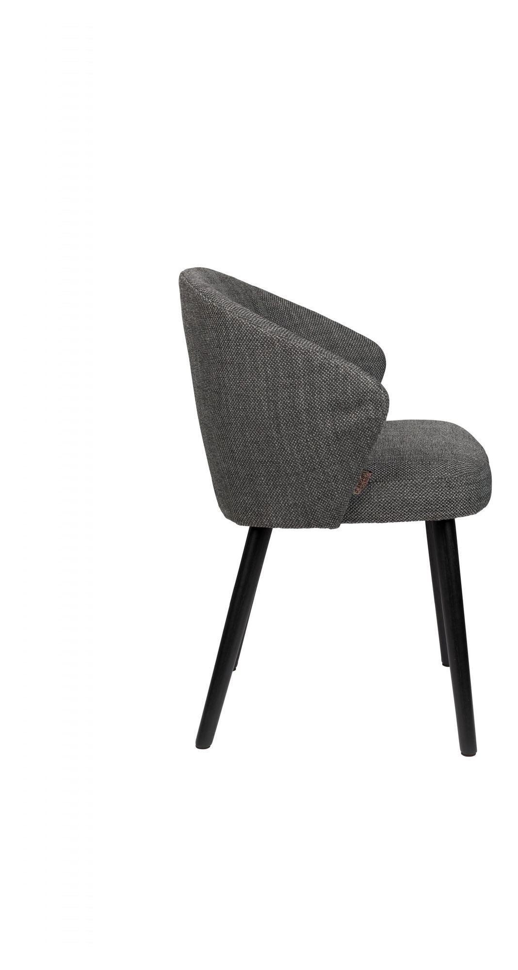 Dutchbone Waldo Dining Chair, Dark Gray