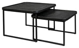 Dutchbone Winston Deposit Table Set w. 2, Matte Black