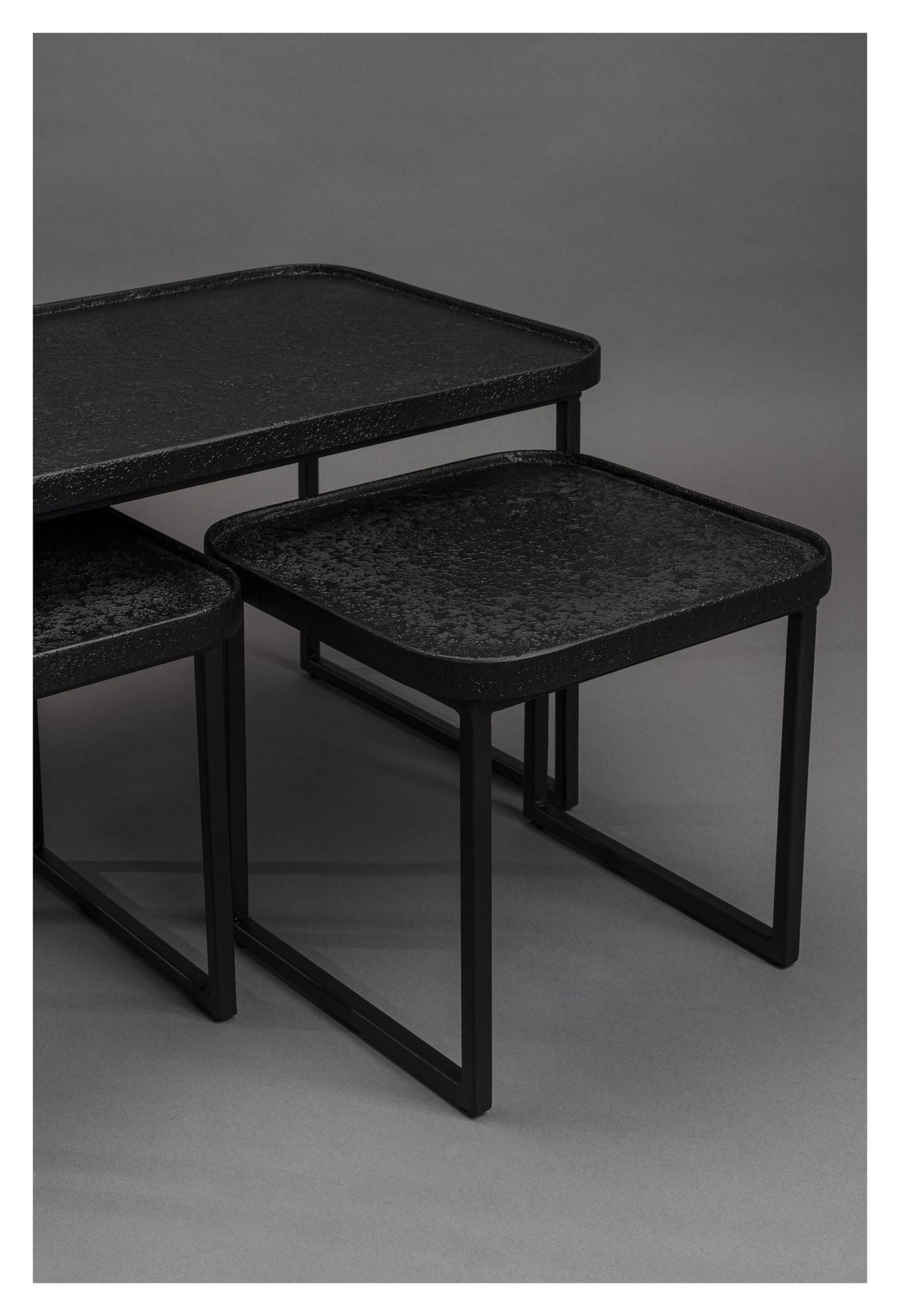 Dutchbone Winston Deposit Table Set w. 2, Matte Black