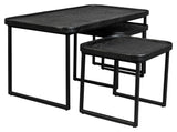 Dutchbone Winston Deposit Table Set w. 3, Matte Black