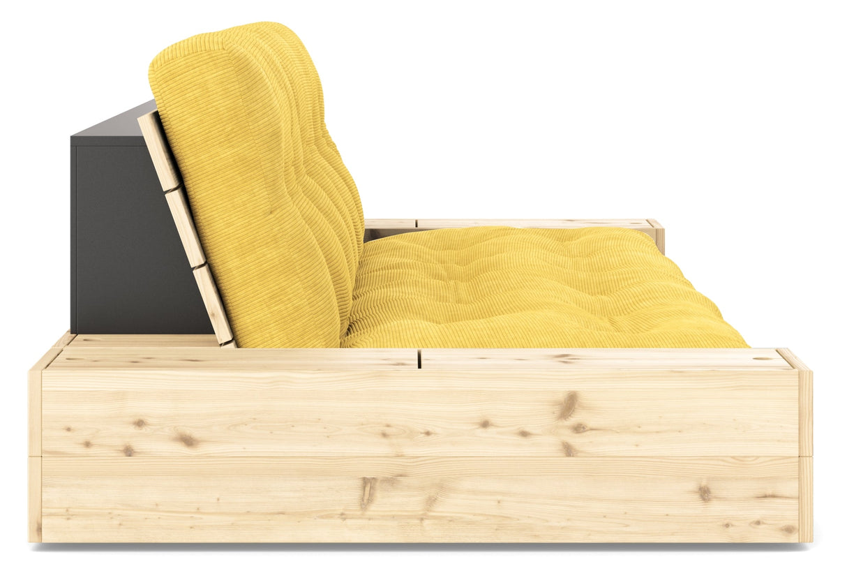 Base Sofa bed with Sideboxes, Honey/nature