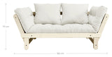 Beat Sofa Bed, Nature, Pine/Navy Petroleum Blue