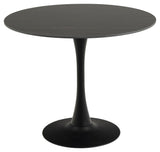 Malta Dining table, Black ceramic, Ø90