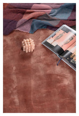 Indra Viscose Rug Ø200 - Dusty pink