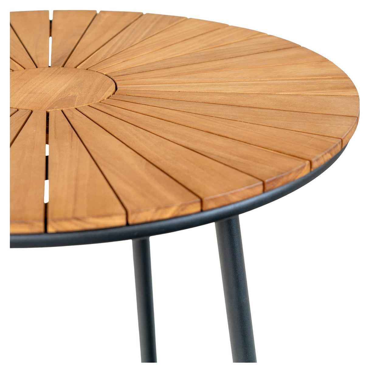 Cleveland, Garden table Ø130, nature/black