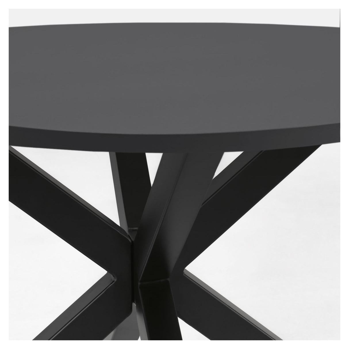 Argo Full Dining Table Ø119 Black lacquered