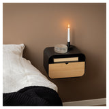 Joliet, bedside table 35cm- black