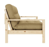 Knob Sofa bed, Lacquered Pine, Wheat Beige