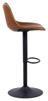 I_Oregon Bar stool, leather look cognac