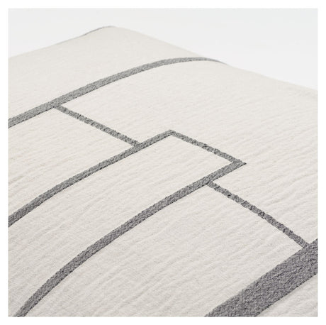 Architecture cushion 60x60, off-white/black melange