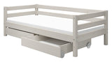 Classic Single Bed w. drawers 90x200, White