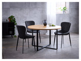 Lugo, dining table Ø120 - oak/black