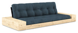 Base Sofa bed with Sideboxes, Petrol Blue/black