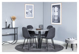 Razzia Dining Table Ø106, w. 4 Polar Chairs, Black