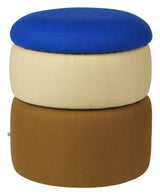 Pond Puf Ø38, Blue/beige/brown