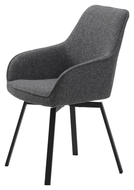 Alma, dining chair w/armrests – gray