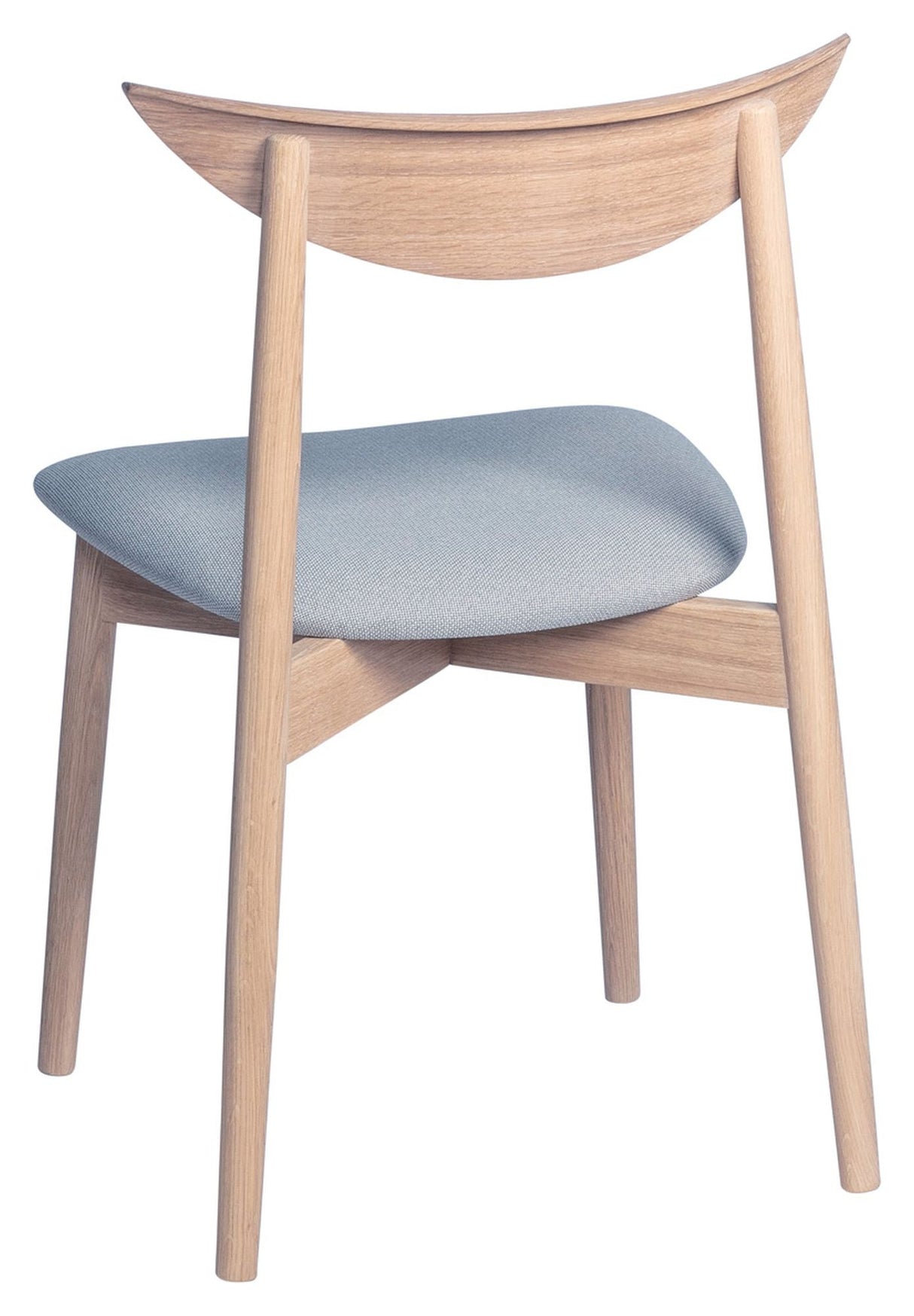 Symphony Dining chair with gray fabric, White oak