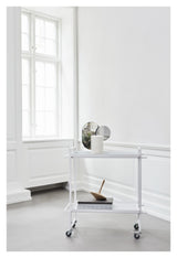 Bauhaus Roller table, White lacquered steel